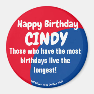 Happy Birthday CINDY Magnet
