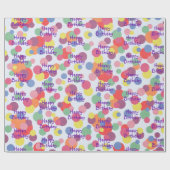 Happy Birthday Circles Geschenkpapier (Flach)
