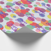 Happy Birthday Circles Geschenkpapier (Ecke)