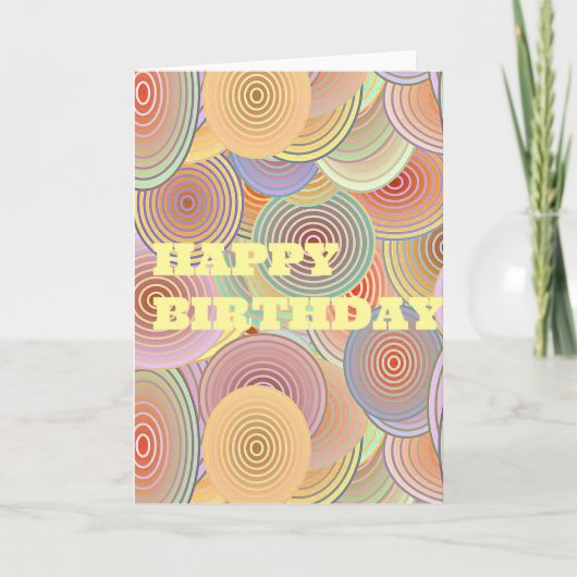 Happy Birthday Circles Karte (Vorderseite)