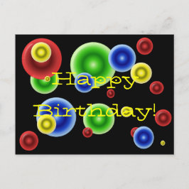 Happy Birthday Circles Postkarte