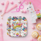 Happy Birthday Circus Clowns Pappteller (Party)