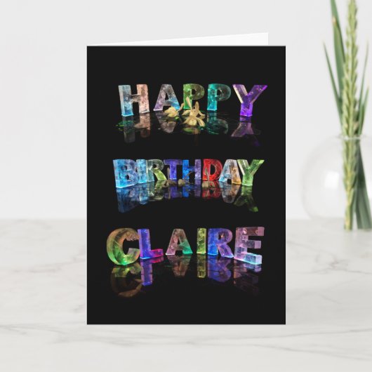 Happy Birthday Claire Card Karte (Vorderseite)
