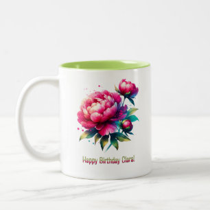 Happy Birthday Clara Zweifarbige Tasse