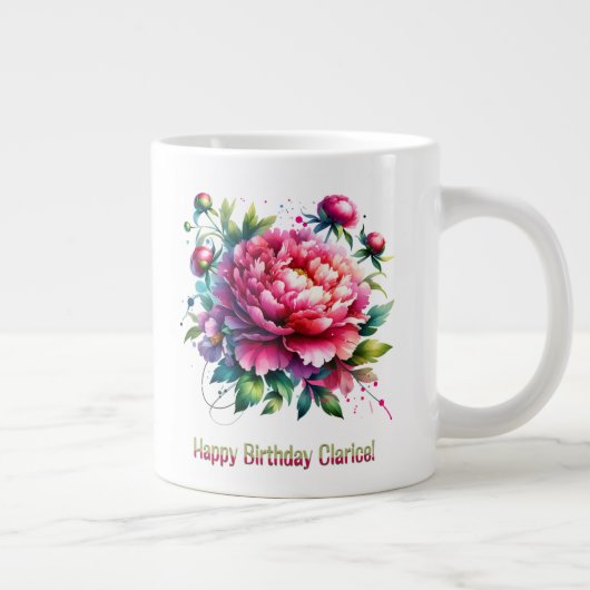 Happy Birthday Clarice Jumbo-Tasse (Rechts)