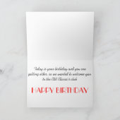 Happy Birthday Classic Car Card Karte (Innenseite)