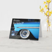 Happy Birthday Classic Car Grußkarte Karte (Gelbe Blume)