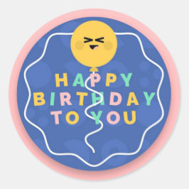 Happy Birthday Classic Round Sticker