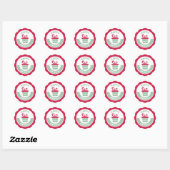 Happy Birthday Classic Round Sticker (Blatt)