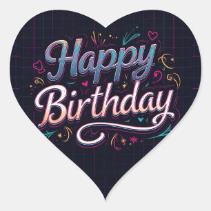 Happy Birthday Classic Round Stickers