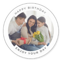 Happy Birthday | Classic Simple Custom Foto