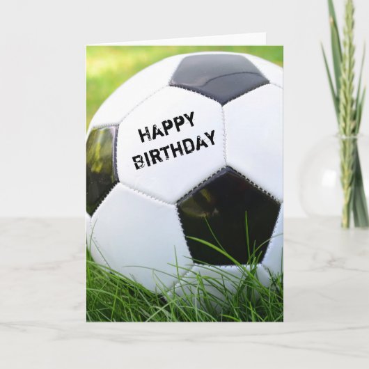 Happy Birthday Classic Soccer Ball Card Karte (Vorderseite)