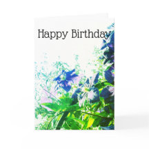 *~* Happy Birthday Clematis Blue Blume Customize