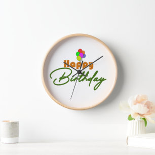 Happy Birthday Clock Uhr