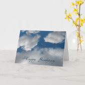 Happy Birthday Clouds Karte (Gelbe Blume)