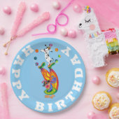 Happy Birthday Clown und Hundejongleur Pappteller (Party)