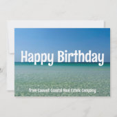 Happy Birthday Coastal Company Personalisiert Flat Karte (Vorderseite)