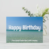 Happy Birthday Coastal Company Personalisiert Flat Karte (Stehend Vorderseite)