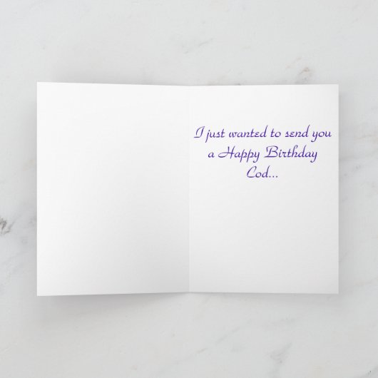 Happy Birthday Cod Karte (Innenseite)
