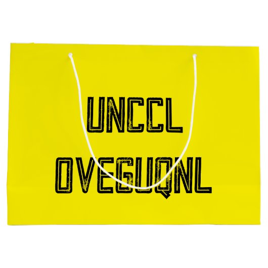 Happy Birthday codiert mit ROT13 Cipher Große Geschenktüte (Rückseite)