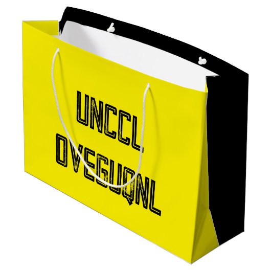 Happy Birthday codiert mit ROT13 Cipher Große Geschenktüte (Rückseite Schrägansicht)