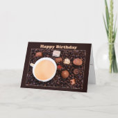 Happy Birthday Coffee and Chocolate Card Karte (Vorderseite)