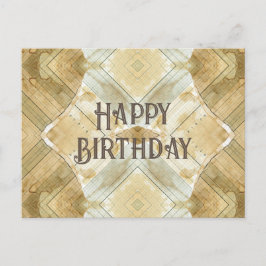 Happy Birthday Coffee-Farbenbücher Postkarte