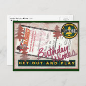 Happy Birthday Collage Postkarte (Vorne/Hinten)