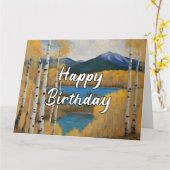 Happy Birthday Colorado Mountain Lake Karte (Gelbe Blume)