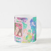 Happy Birthday Colorful Bokeh Bubbles Pink Foto Mattglastasse (VorderseiteRechts)