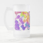 Happy Birthday Colorful Bokeh Pink Foto Jumbo Mattglas Bierglas (Links)