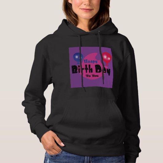 Happy Birthday – Colorful Celebration Party Design Hoodie (Vorderseite)