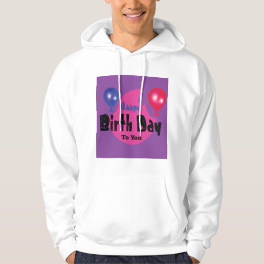 Happy Birthday – Colorful Celebration Party Design Hoodie (Vorderseite)