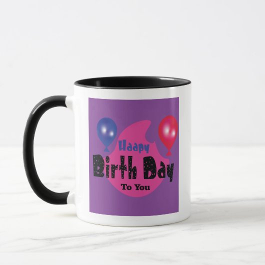 Happy Birthday – Colorful Celebration Party Design Tasse (Links)
