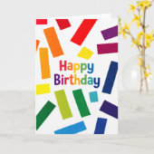 Happy Birthday - colorful Karte (Gelbe Blume)