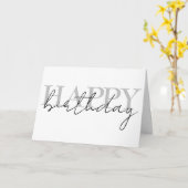 Happy Birthday Colorful Simple Karte (Gelbe Blume)