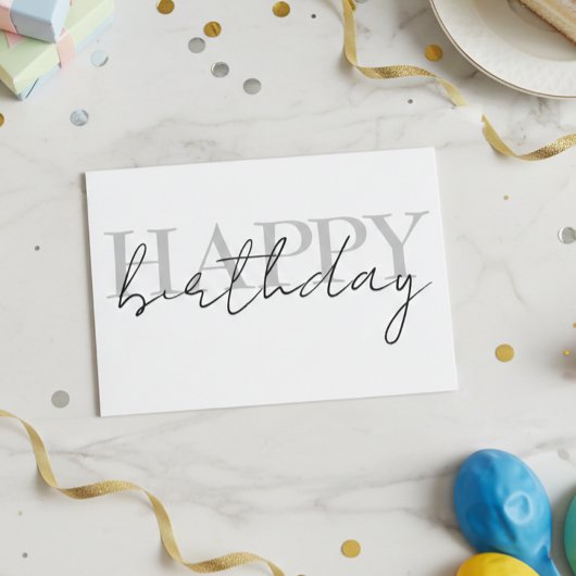 Happy Birthday Colorful Simple Karte