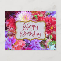 Happy Birthday Colorful Vibranly Dahlia Blume