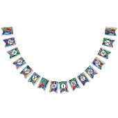 Happy Birthday Colorful Wimpelkette (Alle)