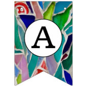 Happy Birthday Colorful Wimpelkette (Dritte Fahne)