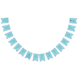 Happy Birthday Coloring Banner Balloons, Hut, Kuch