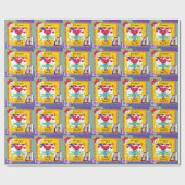 Happy Birthday Comic Book Look Paper Napkin HAMbWG Geschenkpapier (Flach)