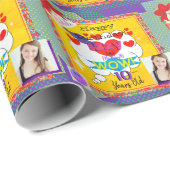 Happy Birthday Comic Book Look Paper Napkin HAMbWG Geschenkpapier (Rolleneckpunkt)