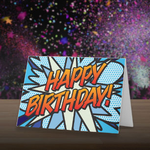 HAPPY BIRTHDAY Comic-Book-Pop-Art Karte