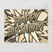 HAPPY BIRTHDAY Comic Book Pop Art Vintage
