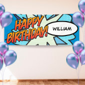 HAPPY BIRTHDAY Comic Buch Pop Banner