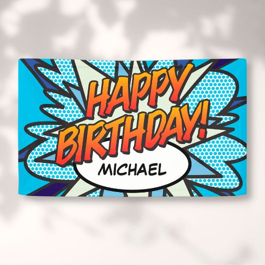 HAPPY BIRTHDAY Comic Pop Art Banner