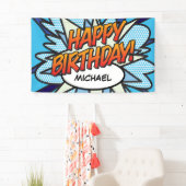 HAPPY BIRTHDAY Comic Pop Art Banner (Insitu)