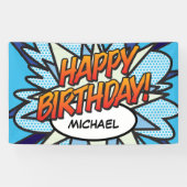 HAPPY BIRTHDAY Comic Pop Art Banner (Horizontal)