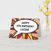 HAPPY BIRTHDAY Comic Pop Art Karte (Gelbe Blume)